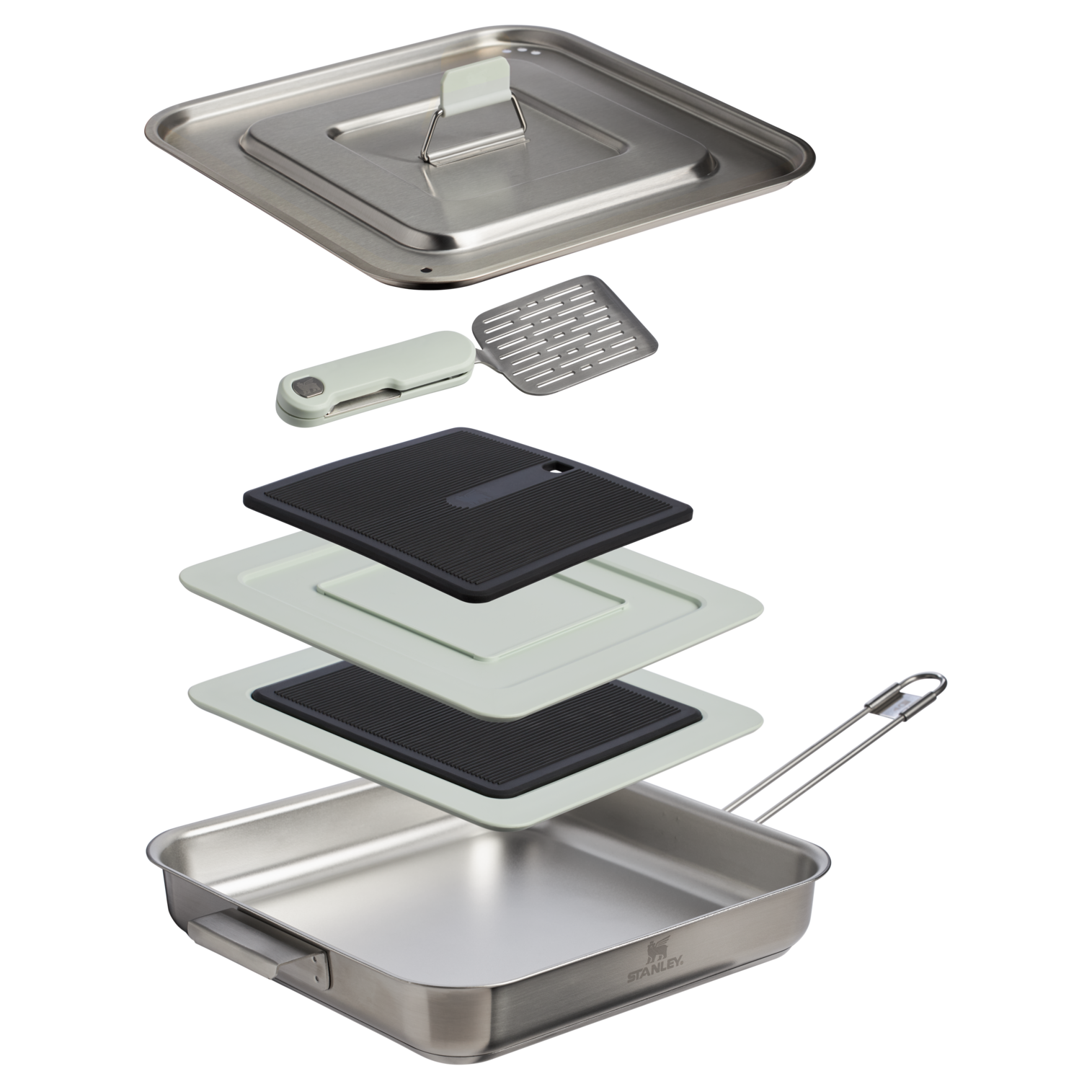 The Wildfare Pro Square Pan Cookset 5-piece set | 2 QT - Image 3